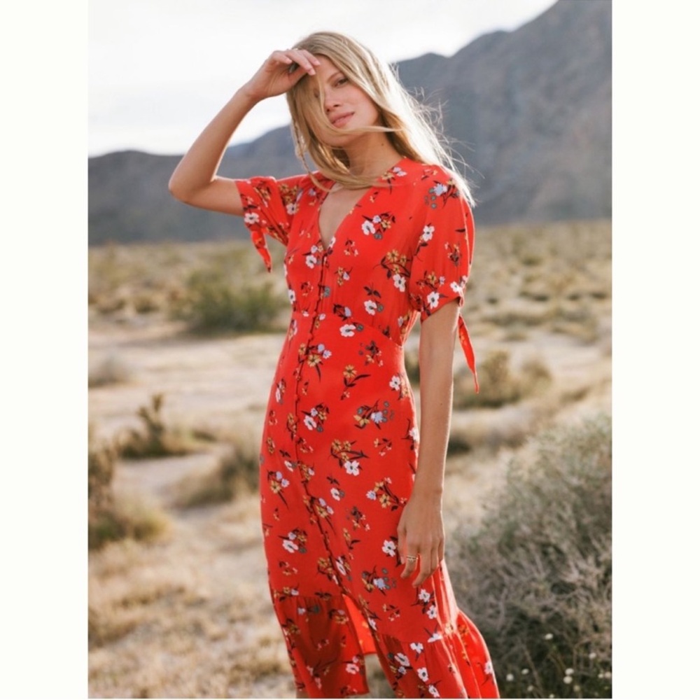 Anthropologie Maeve Eudora Midi Dress size 6